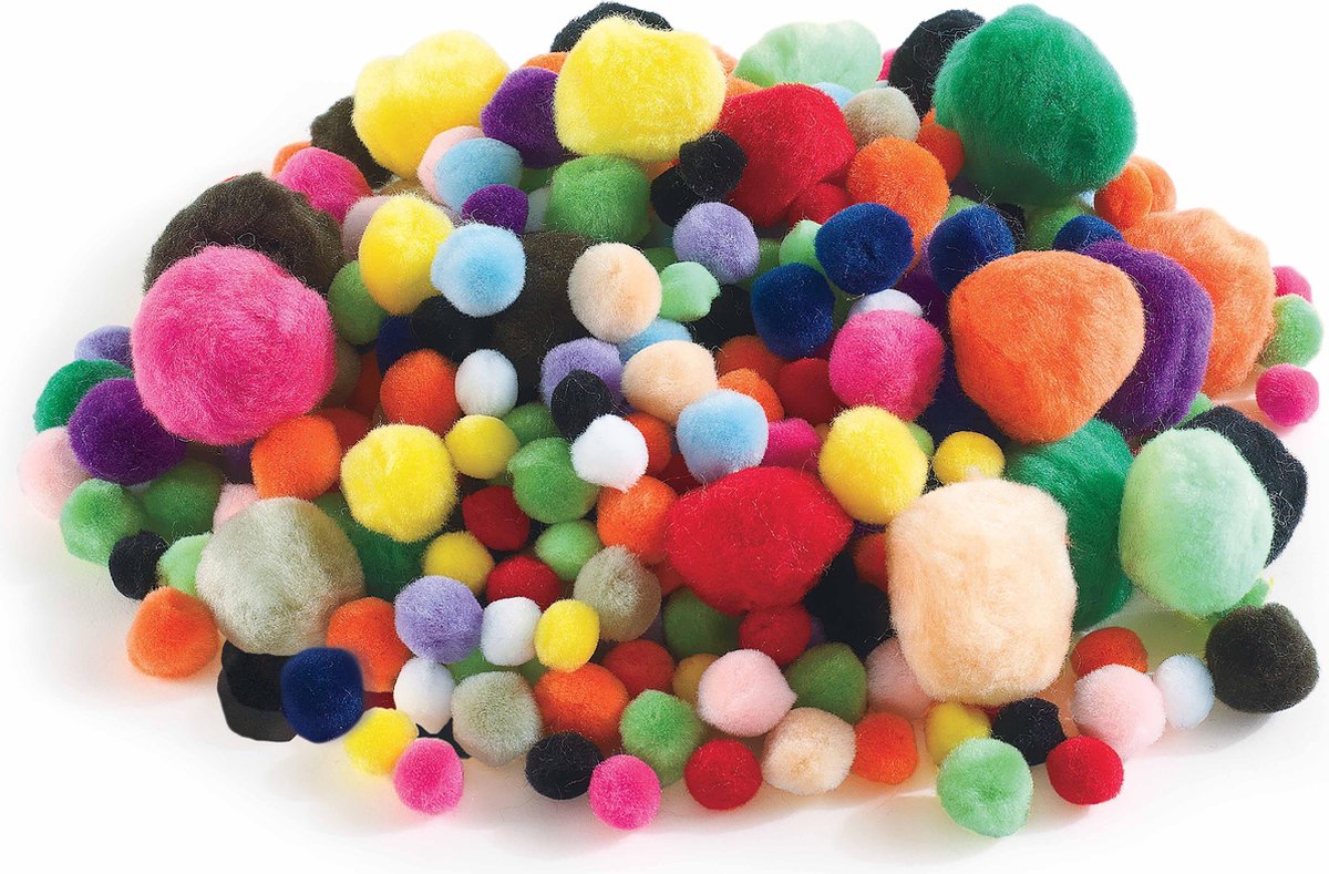 Pompons | Assorti | 0.5-5 cm | 300 stuks